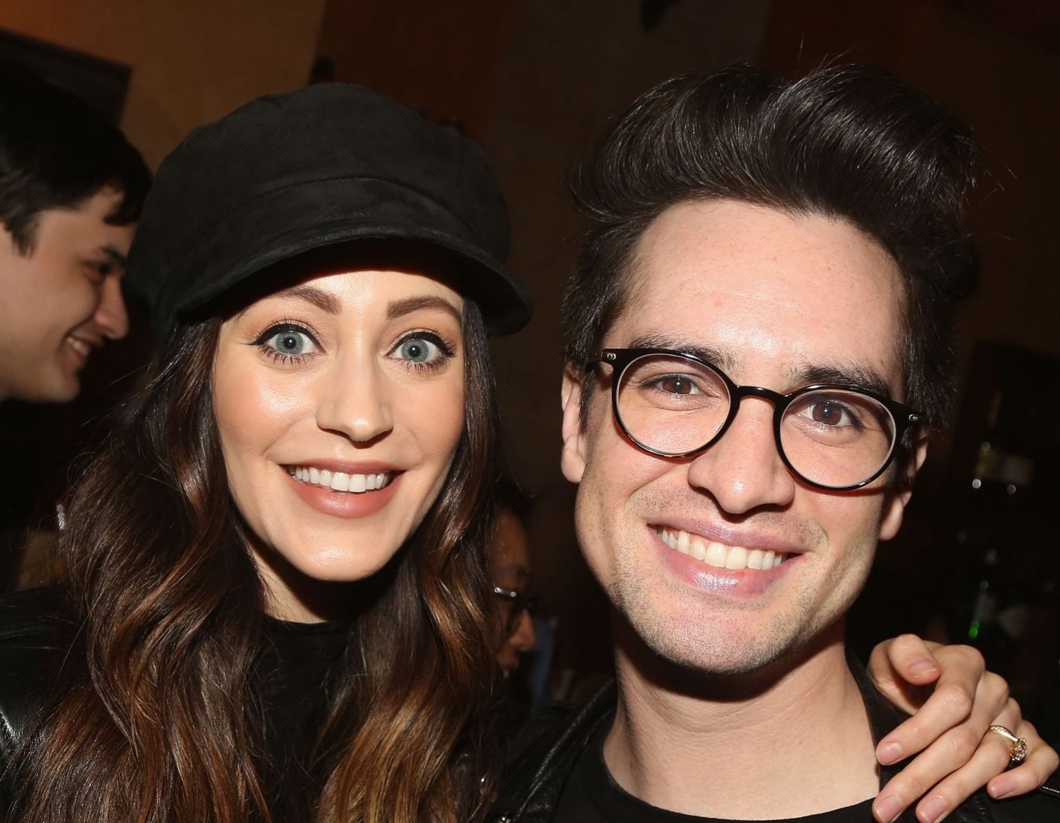 Sarah and Brendon Urie.